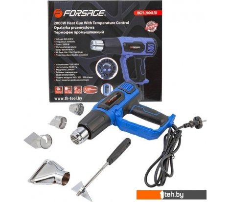 - Промышленные фены FORSAGE F-HG75-2000LED - F-HG75-2000LED