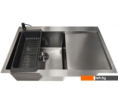  - Кухонные мойки Stellar Decor S6550NB-L-D (нано черный) - Decor S6550NB-L-D (нано черный)
