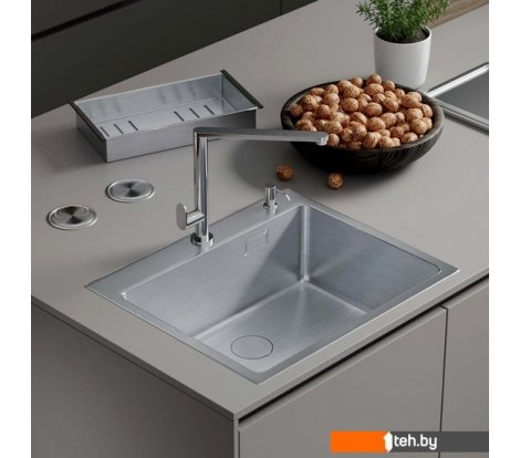  - Кухонные мойки Roxen Simple 560220-55 сатин (с коландером и дозатором) - Simple 560220-55 сатин (с коландером и дозатором)