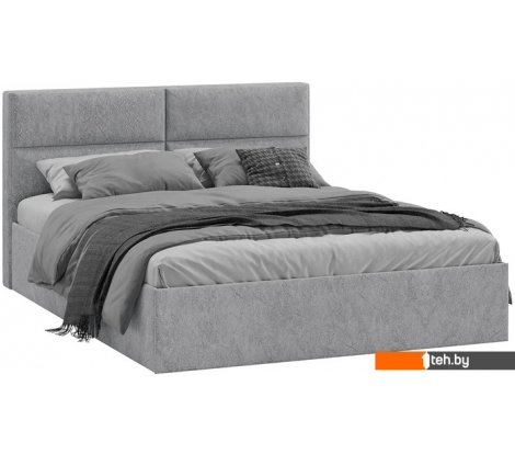  - Кровати Трия Глосс универсальный тип 1 с ПМ 160x200 (микровелюр Wellmart Silver) - Глосс универсальный тип 1 с ПМ 160x200 (микровелюр Wellmart Silver)