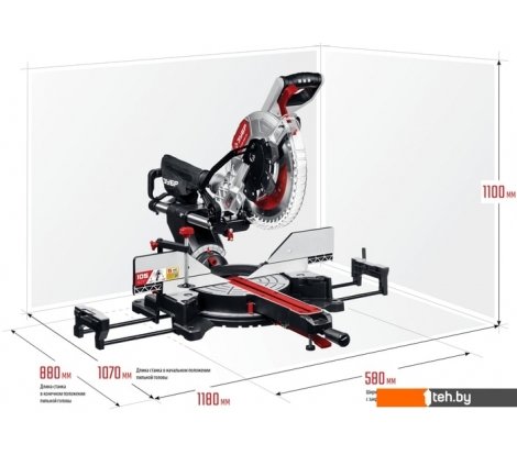  - Циркулярные, торцовочные и сабельные пилы Зубр ЗПТ-305-1800 ПЛ - ЗПТ-305-1800 ПЛ