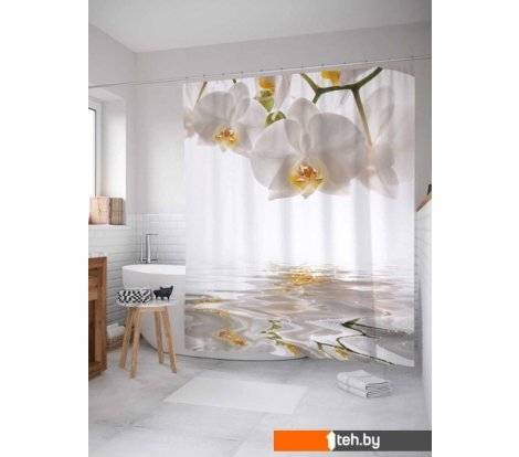  - Шторки и карнизы для ванн и поддонов JoyArty Орхидея ожидает sc_2287 - Орхидея ожидает sc_2287