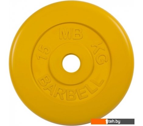  - Гантели, гири, штанги MB Barbell Стандарт 51 мм (1x15 кг, желтый) - Стандарт 51 мм (1x15 кг, желтый)