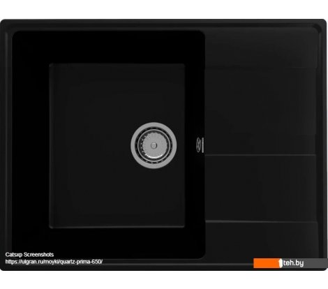  - Кухонные мойки Ulgran Quartz Prima 650-07 (уголь) - Quartz Prima 650-07 (уголь)