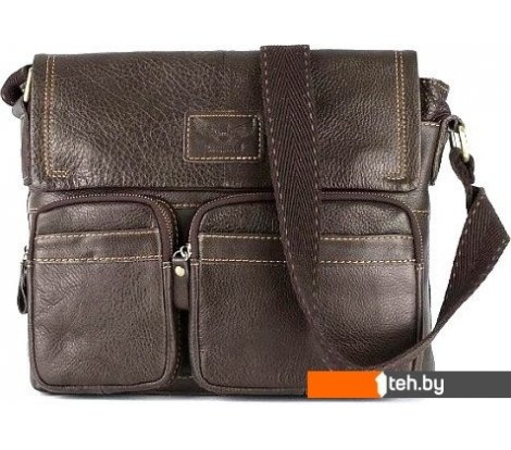  - Женские и мужские сумки Poshete 196-1260-6-DBW (коричневый) - 196-1260-6-DBW (коричневый)