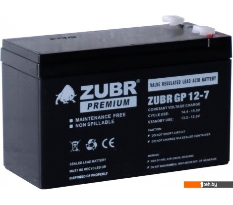  - Аккумуляторы для ИБП Zubr GP 12-7 - GP 12-7