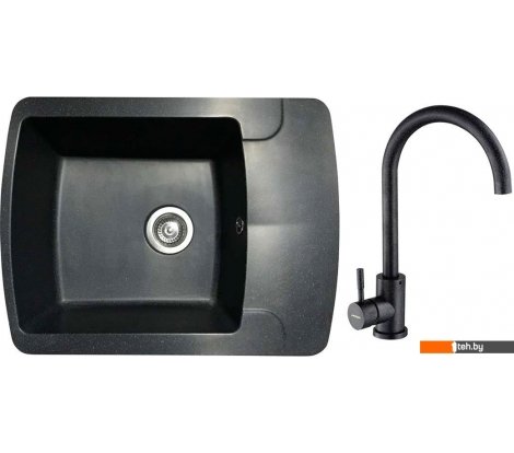  - Кухонные мойки БелЭворс Flexi L + смеситель W4998-3-22 (черный) - Flexi L + смеситель W4998-3-22 (черный)