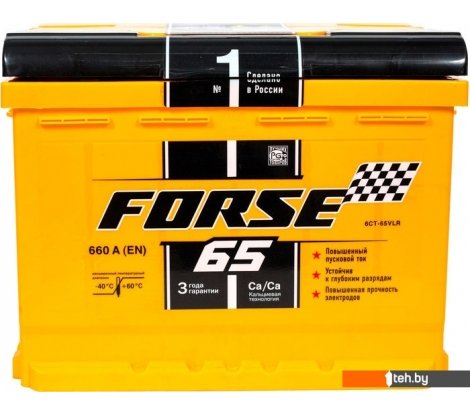 - Автомобильные аккумуляторы FORSE 6CT-65VLR R+ 660 А (65 А/ч) - 6CT-65VLR R+ 660 А (65 А/ч)