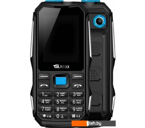  - Мобильные телефоны Olmio X04 (черный/голубой) - X04 (черный/голубой)