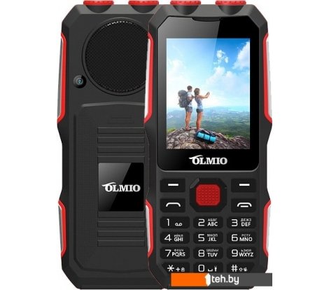  - Мобильные телефоны Olmio X02 (черный/красный) - X02 (черный/красный)