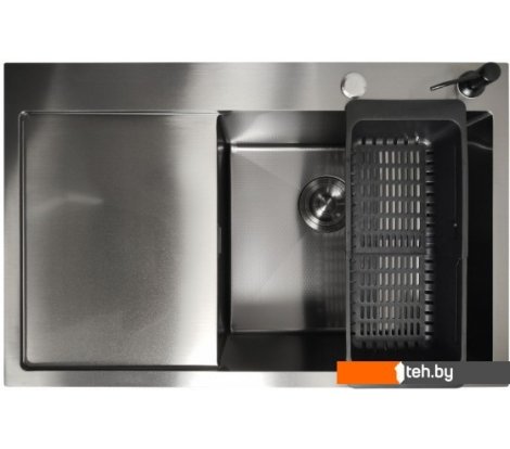  - Кухонные мойки Stellar Decor S6550NB-R-D (нано черный) - Decor S6550NB-R-D (нано черный)