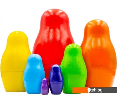  - Развивающие игрушки Брестская Фабрика Сувениров Матрешка Радуга для изучения цветов (набор 7 шт) - Матрешка Радуга для изучения цветов (набор 7 шт)