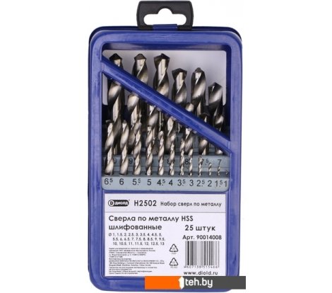  - Сверла, буры, зенкеры ДИОЛД Н 2502 90014008 (25шт) - Н 2502 90014008 (25шт)