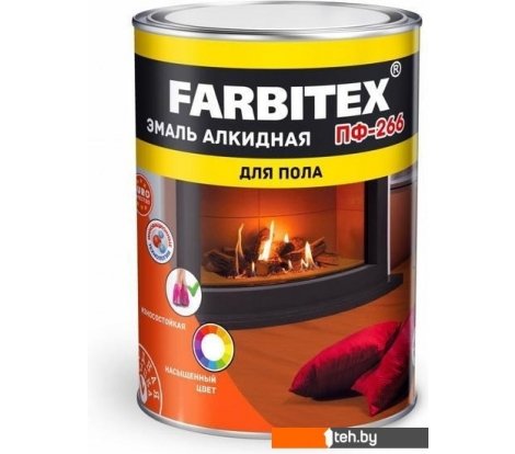  - Краски и эмали Farbitex ПФ-266 10 кг (желто-коричневый) - ПФ-266 10 кг (желто-коричневый)