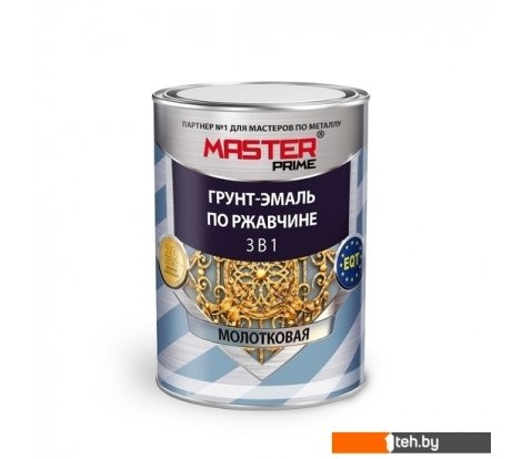 - Краски и эмали Master Prime Молотковая 3 в 1 2 л (шоколадный) - Молотковая 3 в 1 2 л (шоколадный)