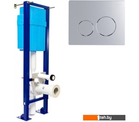  - Инсталляции для унитазов, раковин, биде и писсуаров SIAMP Bcu Ingenio с панелью Sphere (матовый хром) - Bcu Ingenio с панелью Sphere (матовый хром)