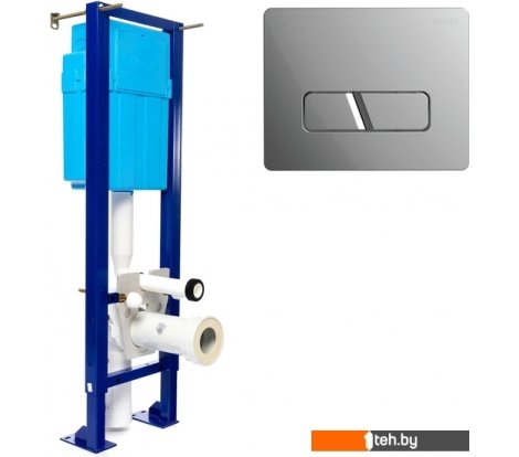  - Инсталляции для унитазов, раковин, биде и писсуаров SIAMP Bcu Ingenio с панелью Cut (матовый хром) - Bcu Ingenio с панелью Cut (матовый хром)