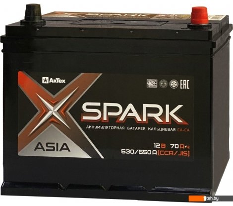  - Автомобильные аккумуляторы Spark Asia 530/650A EN/JIS R+ SPAA70-3-R (70 А·ч) - Asia 530/650A EN/JIS R+ SPAA70-3-R (70 А·ч)