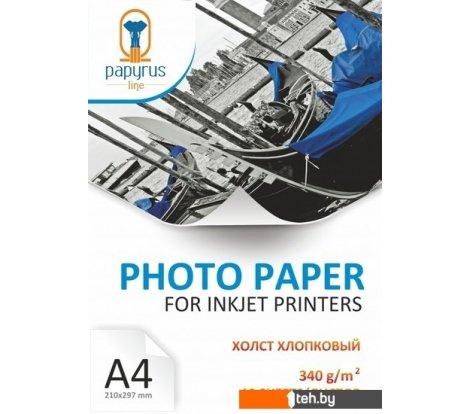  - Бумага и материалы для печати Papyrus Canvas Cotton A4, 340 г/м2 10 листов - Canvas Cotton A4, 340 г/м2 10 листов