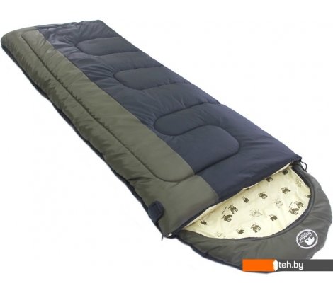  - Спальные мешки BalMax Аляска Camping Plus -15 (правая молния, черный/хаки) - Аляска Camping Plus -15 (правая молния, черный/хаки)