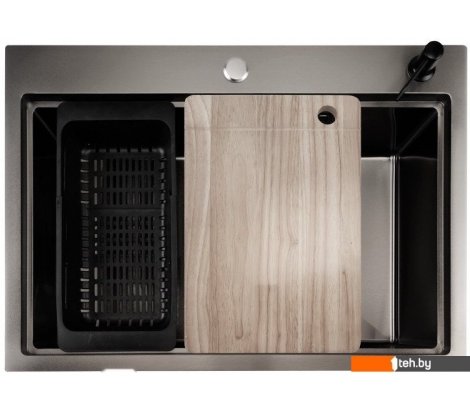  - Кухонные мойки Stellar S7050NB-A (нано черный, c доской) - S7050NB-A (нано черный, c доской)