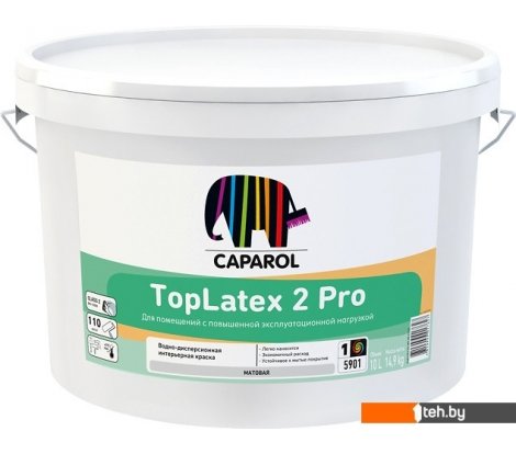  - Краски и эмали Caparol TopLatex 2 Pro База 1. 10 л (белый) - TopLatex 2 Pro База 1. 10 л (белый)