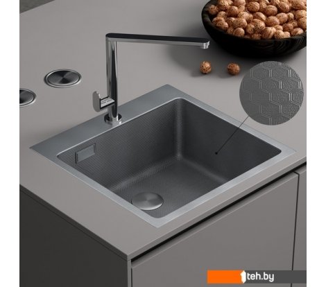 - Кухонные мойки Roxen Snake 560220-50-S (50*48) сатин/текстурная поверхность (с коландером и дозатором) - Snake 560220-50-S (50*48) сатин/текстурная поверхность (с коландером и дозатором)