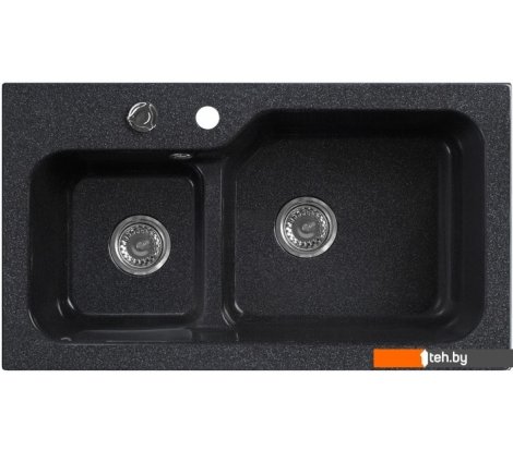 - Кухонные мойки Belux SG-REC-DUO 8045 (черный) - SG-REC-DUO 8045 (черный)