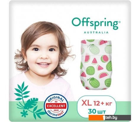  - Детские подгузники Offspring XL 12+ кг Арбузы OF01XL30WML (30 шт) - XL 12+ кг Арбузы OF01XL30WML (30 шт)