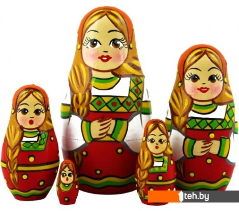  - Развивающие игрушки Брестская Фабрика Сувениров Девушка в восточном славянском традиционном костюме (набор 5 шт) - Девушка в восточном славянском традиционном костюме (набор 5 шт)