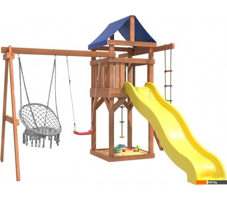  - Детские спортивные комплексы и игровые площадки National Tree Company Качели лодочка и подвесное плетеное кресло IgroWoods ДП-2 - Качели лодочка и подвесное плетеное кресло IgroWoods ДП-2