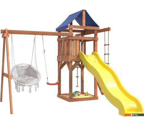  - Детские спортивные комплексы и игровые площадки National Tree Company Качели лодочка и подвесное кресло с подушкой IgroWoods ДП-10 - Качели лодочка и подвесное кресло с подушкой IgroWoods ДП-10