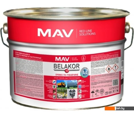  - Краски и эмали MAV Belakor-15 Ral 7024 10 л (графитовый матовый) - Belakor-15 Ral 7024 10 л (графитовый матовый)