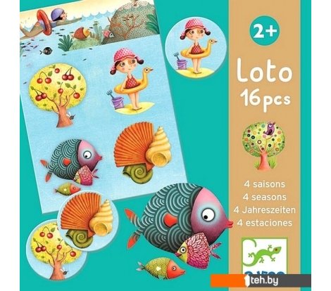  - Настольные игры Djeco Лото 4 сезона - Лото 4 сезона