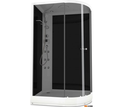  - Душевые кабины Domani-Spa Delight 128 120x80 L с гидромассажем (черный/тонированное) - Delight 128 120x80 L с гидромассажем (черный/тонированное)