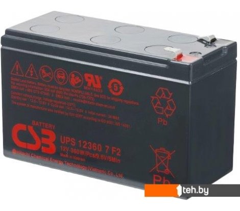 - Аккумуляторы для ИБП CSB Battery UPS123607 F2 (12В/7.5 А·ч) - UPS123607 F2 (12В/7.5 А·ч)