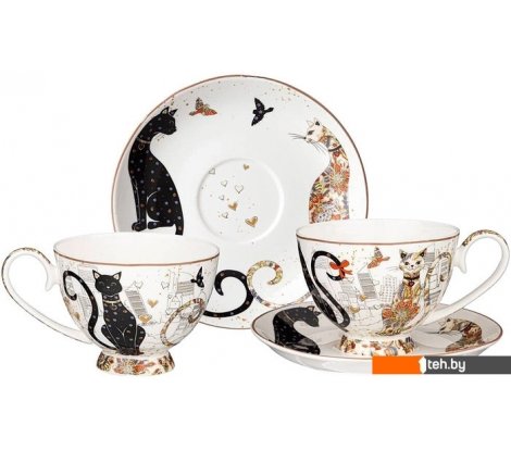  - Кружки, чашки, стаканы для горячих напитков Lefard Парижские коты 104-831 (2 шт) - Парижские коты 104-831 (2 шт)