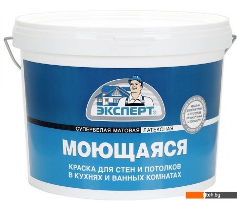 - Краски и эмали Эксперт Моющаяся 14 кг (супербелый) - Моющаяся 14 кг (супербелый)