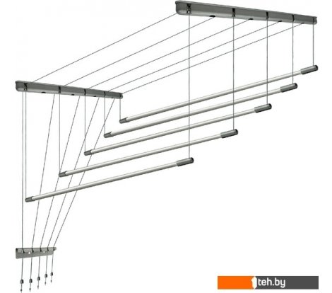  - Сушилки для белья Comfort Alumin Group Потолочная 5 прутьев Silver Style 190 см (алюминий) - Group Потолочная 5 прутьев Silver Style 190 см (алюминий)