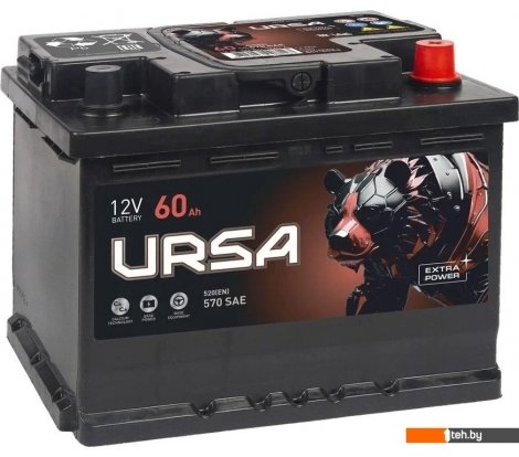  - Автомобильные аккумуляторы Ursa Extra Power 6СТ R+ (60 А·ч) - Extra Power 6СТ R+ (60 А·ч)