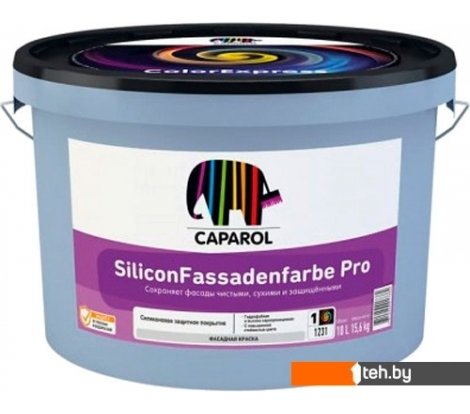 - Краски и эмали Caparol Silicon Fassadenfarbe Pro База 1. 10 л (белый) - Silicon Fassadenfarbe Pro База 1. 10 л (белый)