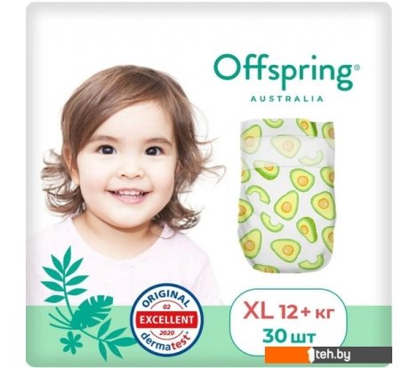  - Детские подгузники Offspring XL 12+ кг Авокадо OF01XL30AVO (30 шт) - XL 12+ кг Авокадо OF01XL30AVO (30 шт)
