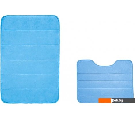  - Аксессуары для ванной и туалета Вилина Велюр 7174 (голубой) - Велюр 7174 (голубой)