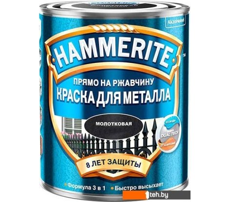  - Краски и эмали Hammerite Молотковая 0.75 л (зеленый мох RAL6005) - Молотковая 0.75 л (зеленый мох RAL6005)