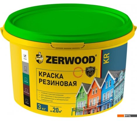  - Краски и эмали Zerwood KR Резиновая 3 кг (белый) - KR Резиновая 3 кг (белый)