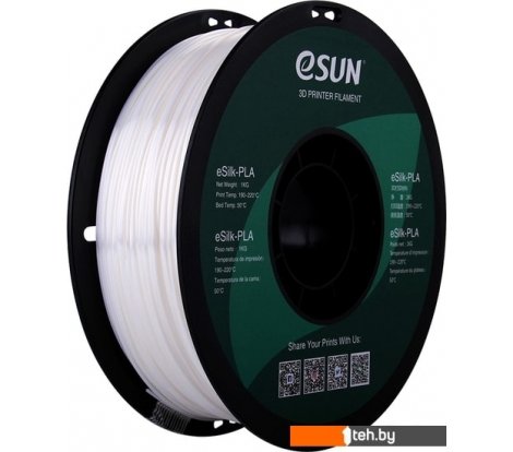 - Расходные материалы и аксессуары для 3D-печати eSUN eSilk PLA 1.75 мм 1000 г (белый) - eSilk PLA 1.75 мм 1000 г (белый)