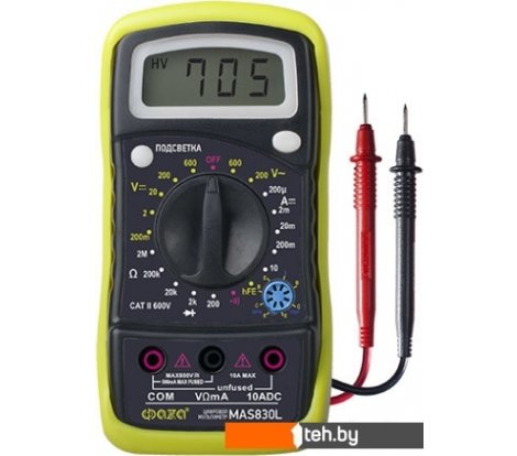  - Мультиметры, токовые клещи, индикаторные отвертки Фаza MAS830L - MAS830L