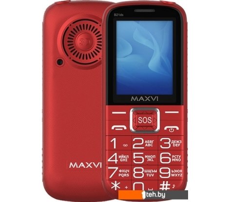  - Мобильные телефоны Maxvi B21ds (красный) - B21ds (красный)