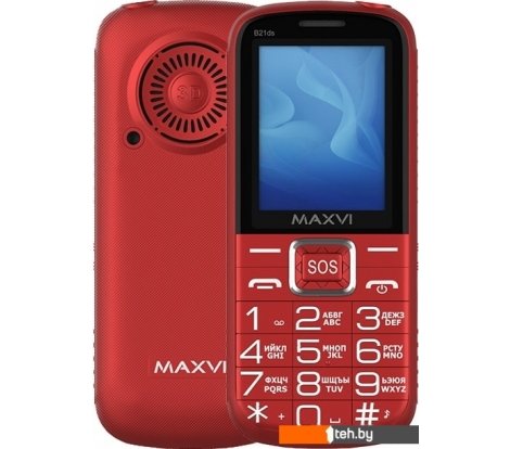  - Мобильные телефоны Maxvi B21ds (красный) - B21ds (красный)
