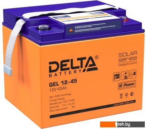 - Аккумуляторы для ИБП Delta GEL 12-45 (12В/45 А·ч) - GEL 12-45 (12В/45 А·ч)